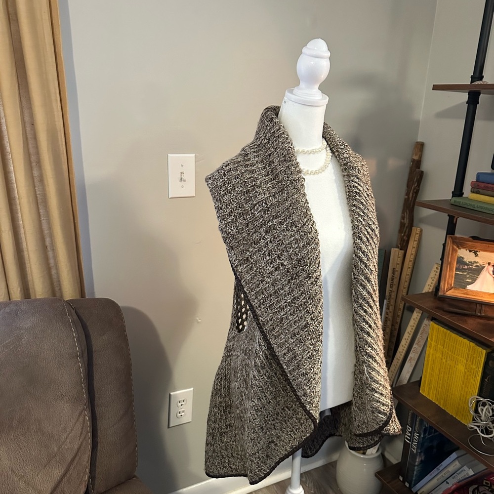 Knit Sweater Wrap Vest